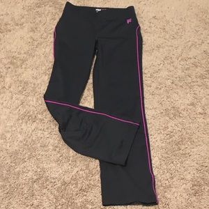 Girls black medium Fila yoga pants